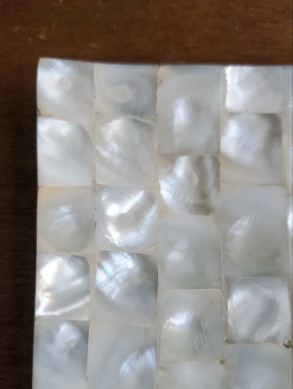 World Market Mother of Pearl Small Piller Plate - Set of 2 NWT